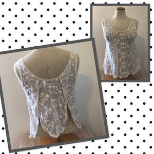 {urban outfitters} open-back lace tank